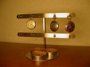 懐中時計 スタンド 8本掛け懐中時計トレイ付きスタンド KT451