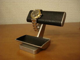ウオッチ スタンド　腕時計スタンド　送料無料ブラックコルク2本掛けインテリア腕時計スタンド