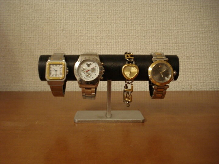 時計飾る 4本掛けブラック男性女性用腕時計スタンド なんでもディスプレイ！工房