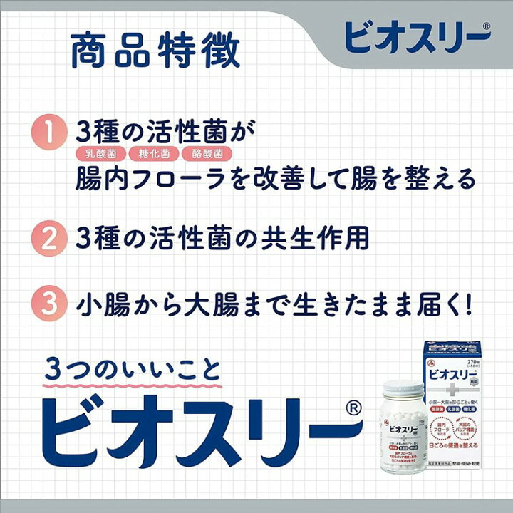 楽天市場】【2個セット☆送料無料】ビオスリーHi錠 270錠 腸内フローラ 
