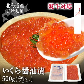 ＼通常販売価格9,980円⇒50%OFFの4,990円／北海道産いくら醤油漬 500g（250gx2P）イクラ いくら 醤油漬け 小分け パック 冷凍 北海道 醤油 北海道産いくら ikura いくら丼 海鮮丼 寿司 送料無料 あす楽 ギフト 熨斗対応 いくら 500g 母の日 こどもの日 父の日