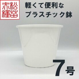 プラスチック鉢 7号 ホワイト 白 （1個） プラ鉢 ヤマトプラスチック