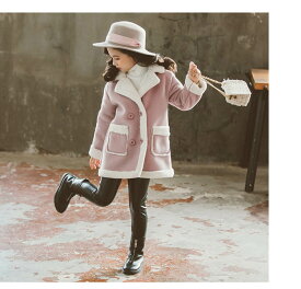 子供服 女の子 ビッグ ボアジャケット ブルゾン アウター 110 120 130 140 150 160 ジャケット アウター 子供服 こども服 おしゃれ かわいい キッズ