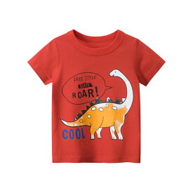 キッズ tシャツ 夏 半袖 BIGサイズ プリント 綿 半袖 総柄 恐竜柄 オーバーサイズ ゆったり 子供服 天竺 はん袖 男の子 小学生 男児 女の子 こども服 ジュニア