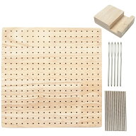 ブロッキングボード かぎ針編み 編み物 木製 ブロッキングボード 金属ピン20本 ニードル5本 かぎ針編みブ…