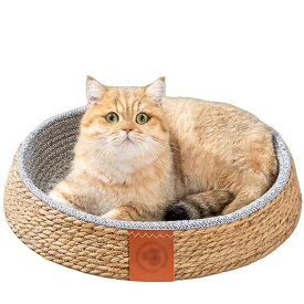 猫用ペットベッド 猫ベッド ペットベッド かご 猫 ベッド ラタン ちぐら 猫ちぐら 夏 冷感 ひんやり 洗える ペットマット 耐久性 丸形