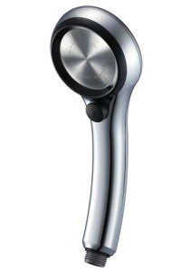 SANEI(サンエイ) シャワーヘッド レイニーメタリック 手元ストップ 節水率50% 極細水流 勢いアップ 黒 PS313-81XA-CD