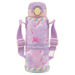 象印 水筒 480ml 子どもが使いやすい 洗いやすい シームレスせん キッズ 入園・入学 ポーチつき 保温・保冷 ワンタッチマグ ユニコーンパープル SM-UA48-VZ