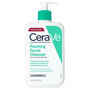 CeraVe �Z�����B �t�H�[�~���O�t�F�C�V�����N�����U�[ 473�~�����b�g�� �f�C���[�t�F�C�X�E�H�b�V���O�A�m�[�}������I�C���[�X�L��