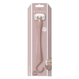 貝印 miness マイネス カミソリ 背中用 女性 ムダ毛 ロングハンドル 5枚刃 吊り下げ GA0132