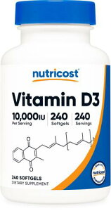 Nutricost r^~D3 10000 IU 240\tgJvZ Non-GMO Oet[