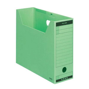 コクヨ(KOKUYO) ファイルボックス 色厚板紙 フタ付き A4 緑 A4-LFBN-GZ