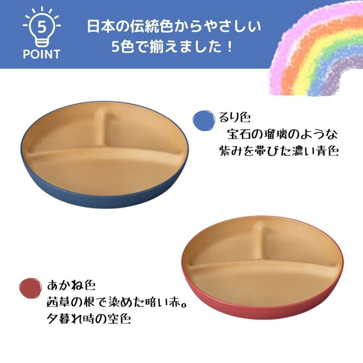 楽天市場】【食洗機対応】やさしい彩り 抗菌 子供用 ランチプレート 