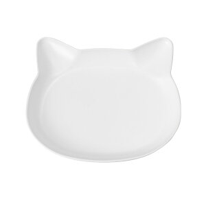 ランチプレート catte ねこ 顔 大皿 キャット 皿 抗菌 食洗機対応 レンジ対応 日本製 軽量 出産祝い 誕生プレゼント 初節句 かわいい おしゃれ 人気 シンプル 北欧風 お揃い 猫 ネコ サカナ 肉