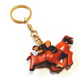 革物語　THE　LEATHER　STORY　キーホルダー　　ホースライダー　馬　皮　ハンドメイド　レザー　雑貨　小物　贈り物　ギフト　プレゼント　レザークラフト　革小物