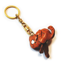 革物語　THE　LEATHER　STORY　キーホルダー　猫　ねこ　ネコ　ハンドメイド　皮　レザー　雑貨　小物　贈り物　ギフト　プレゼント　レザークラフト　革小物　かわ