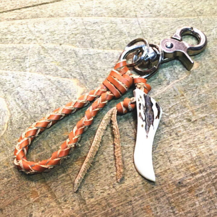 楽天市場】えぞしかの角 キーホルダー レザー（茶色） エゾシカ エゾ鹿  