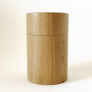 木製 無垢の茶筒 中 えんじゅの木  北海道 国産 北海道産 茶器 エンジュ 槐 ウッド 木 クラフト 木製品 ギフト プレゼント 贈り物 お土産 おみやげ 雑貨 小物