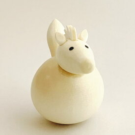 十二支（干支）えと　の　起き上がりこぼし　2026　うま　白　　木　雑貨　置物　おきあがりこぼし　えと　馬　午　ウマ　ウッドクラフト　オブジェ　インテリア