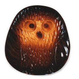 木製　めいめい皿　ふくろう　小　　木彫り　フクロウ　梟　銘々皿　お菓子　皿　北海道　お土産　雑貨　ギフト　プレゼント