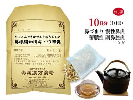 葛根湯加川キュウ辛夷 かっこんとうかせんきゅうしんい 薬局製剤 10日分 10包煎じ薬 葛根湯加川きゅう辛夷 葛根湯 漢方薬 漢方 薬 鼻 詰まり 鼻水 鼻づまり 鼻詰まり 慢性鼻炎 蓄膿症 副鼻腔炎 鼻炎薬 鼻炎 市販 ちくのう症 送料無料