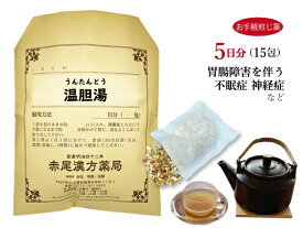 温胆湯 ウンタントウ【メール便送料無料】お手軽煎じ薬5日分15包 不眠症 神経症 薬局製剤 うんたんとう