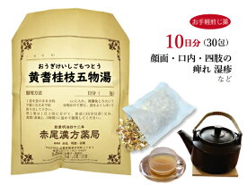 【マラソン中P5倍】黄耆桂枝五物湯 オウギケイシゴモツトウ【送料無料】お手軽煎じ薬10日分30包 身体や四肢のしびれ 顔面、口腔内の痺れ 湿疹 皮膚炎 薬局製剤 おうぎけいしごもつとう