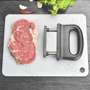 肉筋切り器 ミートテンダライザー 48本刃仕様 ジャカード 保護カバー付き キッチン 肉刺し ステンレス製 肉たたき お肉を柔らかく 錆びにくい ステーキ かつどん