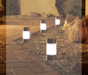 ソーラーライト クリスマス装飾ライト カショーソーラー ステンレスミニマーカーライト 4個セット