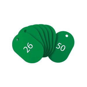 【即納在庫品】「直送」オープン工業 BF-51-GN 番号札 大 番号入り26〜50 緑 25枚入 BF51GN