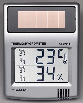 EA728C-1 ソーラーバッテリー 最高 最低温湿度計 キャンセル不可 EA728C1 2020A/W新作送料無料 予約販売 エスコ