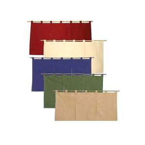 YHV0201 半間のれん 綿麻無地 001−02 ボルドー 4905001322716