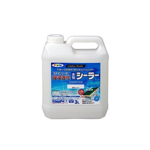 アサヒペン 4970925458179 強浸透性水性シーラー 日本メーカー新品 SALE 62%OFF 透明 ３Ｌ クリヤ