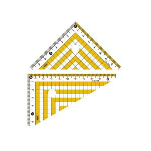 共栄プラスチック CPK-120-Y カラー三角定規 イエロー【1セット】 CPK120Y
