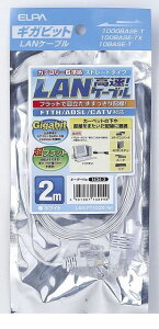 (LINE�N�[�|���L)�����d�� ELPA LAN-FT1020-W CAT6�t���b�g2M LANFT1020W �t���b�gLAN�P�[�u�� �G���p �z���C�g FAX �d�b�@