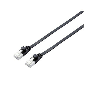 ELECOM �G���R�� LD-GFAT/BK10 LAN�P�[�u���^CAT6A�^�ܐ܂�h�~�^�t���b�g�^1m�^�u���b�NLDGFAT/BK10
