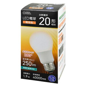 �I�[���d�@ LDA2L-G AG59 LED�d�� 20�`�����^�d���F�^250 lm�^1�D9W�^E26�^Ra83�^�S�����z��280°�^���`���Ή� LDA2LGAG59