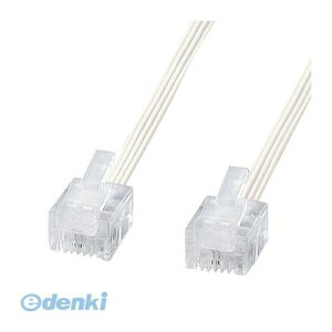 サンワサプライ TEL-S2-5N2 やわらかスリムケーブル【白】 5m TELS25N2