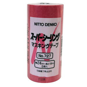 (LINE�N�[�|���L)�����d�H M-200 �X�[�p�[�V�[�����O�e�[�v No�D727 24mm×18m �� 5���� M200 �}�X�L���O�e�[�v �y�C���g�N�C�[�� �s���N
