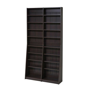 【お客様組立】JKプラン FRM-0009-DB 直送 代引不可・他メーカー同梱不可 1cmピッチ 文庫本収納ラック 90幅FRM0009DB