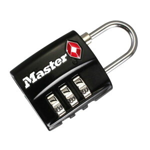 (LINE�N�[�|���L)MASTER LOCK 0071649298844 4680JADBLK �i���o�[�ώ�TSA���b�N �u���b�N