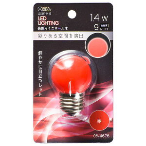 �I�[���d�@ LDG1R-H 13 LED�~�j�{�[�����i�����p/G40/1.4W/9lm/�ԐF/E26�j LDG1RH13