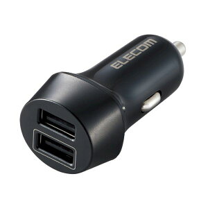 (LINE�N�[�|���L)�G���R�� ELECOM MPA-CCU16BK �V�K�[�\�P�b�g �J�[�`���[�W���[ ���v�o��12W 2�|�[�g USB A ×2 iPhone Android �e��Ή� �u���b�N MPACCU16BK