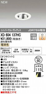 �I�[�f���b�N ODELIC XD604137HC LED�_�E�����C�g