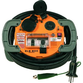 【あす楽対応】「直送」ハタヤ EB-5V 負荷電流値設定可変型ELBボックス　電線5m EB5V 307-2711 【送料無料】