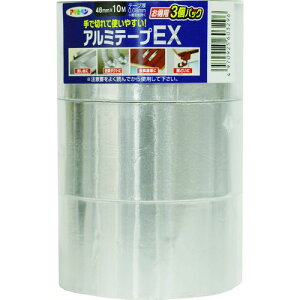 (LINE�N�[�|���L)�y���[�݌ɕi�z�u�����v�A�T�q�y�� AP9018179 �A���~�e�[�vEX �����p3���p�b�N ��48mm ����10m �V���o�[ T100�|3P