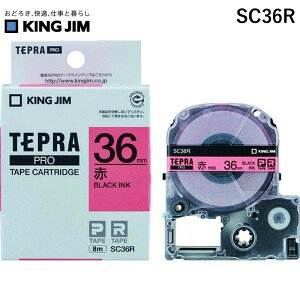 �y���[�݌ɕi�z�u�����v�L���O�W�� KING JIM SC36R �e�v��PRO�e�[�v�J�[�g���b�W �J���[���x���E�p�X�e�� �ԁE������ 36mm SC36R