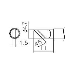 【即納在庫品】「直送」HAKKO 白光 ハッコー T12-KR KR型交換こて先 T12KR 294-6114 コテサキ KRガタ 951 4962615016875 KR型T12-KR
