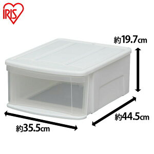 収納ケース 収納ボックス 収納チェスト 小物 クリア コンテナ プラスチック 引出し 引き出し Sサイズ 浅型 透明 中身が見える 積み重ね 最大5段 クローゼット 押入 押し入れ 衣類 服 アイリス