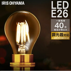 【4個セット】LED電球 E26 フィラメントアイリスオーヤマ 電球 e26 led 調光 フィラメント電球 昼白色 電球色 モダン 北欧 レトロ ヴィンテージ 西海岸 インテリア 透明 オシャレ かわいい パック LDA4N-G/D-FC・LDA4L-G/D-FC・LDA4N-G/D-FW・LDA4L-G/D-FW【送料無料】